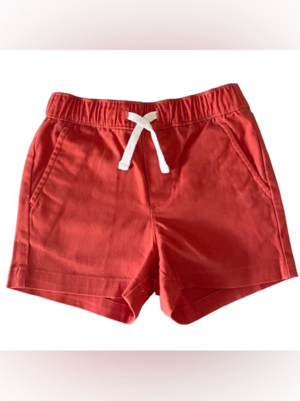 Janie and Jack Toddler Boys Chino Shorts Red Twill Pull-on Elastic Waist Sz 3T